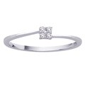 Size 7, 10k White Gold 1/2ct TDW Diamond Fashion Ring 