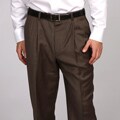 Before it Austin Reed Men's 'Reflex' Olive/ Brown Check Pants