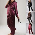 Classic Women's Satin Pajama and Sleep Mask Set