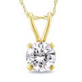 Miadora 10k Yellow Gold Created White Sapphire Fashion Necklace