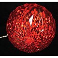 Holiday LED 6-inch Red Crystal Sphere Light