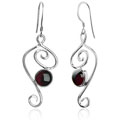 Sterling Silver and Garnet 'Bella II' Earrings (USA)