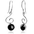 Sterling Silver Black Onyx 'Bella' Earrings (USA)