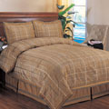 Beneficial guideline for Almonds King Size Camel Ribbon Plaid King-size Comforter Set