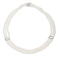 Pearls For You 14k Gold Pearl and 1/10ct TDW Diamond Necklace (4-4.5 mm) (H-I, I1-I2)
