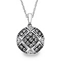 Sterling Silver 1/2ct TDW Grey and White Diamond Necklace