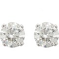 14k White Gold 1 1/2ct TDW Diamond Stud Earrings (I-J, I2-I3)