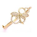 14k Goldplated Cubic Zirconia Butterfly Cuff Bangle (Mexico)