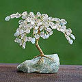 Brass 'Crystal Goddess' Gemstone Tree Sculpture (Brazil)