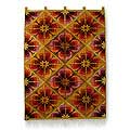 Wool 'Butterfly Flowers' Wall Tapestry (Peru)