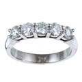 14k White Gold 1ct TDW Diamond 5-stone Ring (G-H, SI1-SI2)