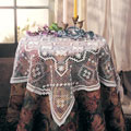Tuscany in. Lace Tablecloth - White - Oblong - 72 in. x108 in.