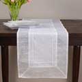 Polka Dot White Cotton Runner 16 in. x 72 in.