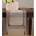 Natural Linen Lace Trim Tassel Runner 16x72 Inches