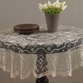 Tuscany White 72-inch Round Lace Tablecloth