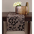 Flocked Floral Herringbone 16x72-inch Table Runner