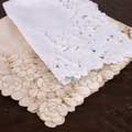 Embroidered Floral Cut-work White 54-inch Square Tablecloth