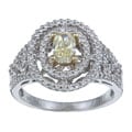 14k Two-tone Gold 7/8ct TDW Yellow Diamond Ring (H-I, SI1) Certified