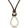 14k Yellow Gold 1/5ct TDW Diamond Infinity Necklace (I-J, I1-I2)