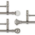 Simply Elegant 28 to 50-inch Adjustable Double Curtain Rod Set