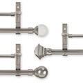 Simply Elegant 98 to 144-inch Adjustable Double Curtain Rod Set