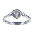 14k White Gold 1/2ct TDW Certified Diamond Engagement Ring (G-H, SI1-SI2)