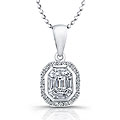 14k White Gold 1/2ct TDW Diamond Mosaic Necklace (H-I, SI1)