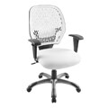 Deluxe Contemporary White Adjustable Office Chair