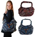Handmade Cotton Hipster Print Shoulder Bag (China)