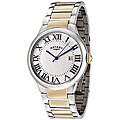 Rotary Men's Light Silver Textured Dial Two-tone Watch