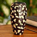 Coconut Shell 'Tropical Starlight' Vase (Indonesia)