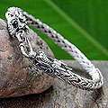 Sterling Silver 'Dragon Power' Braided Bracelet (Thailand)