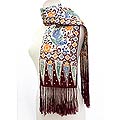 'Crimson Paradise' Silk Batik Scarf (Indonesia)