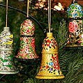 Set of 4 Wooden 'Holiday Melody' Ornaments (India)