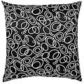 Jiti Pillows Faux Silk Black/ White Decorative Pillow