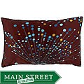 Jiti Pillows Faux Silk Brown and Turquoise Decorative Pillow