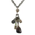 Charming Life Goldtone Smoky Quartz Asian 30-inch Necklace