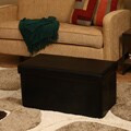 'Kristina' Black Storage Ottoman