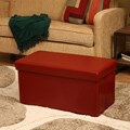 'Kristina' Red Storage Ottoman