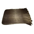 Mohair Blend Chocolate Brown Checkered Throw (India)