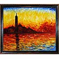 Monet 'San Giorgio Maggiore by Twilight' Hand-painted Framed Art Print