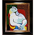 Pablo Picasso 'The Dream' Hand-painted Framed Art Print