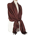 Peach Couture Hand-knotted Chocolate Brown Wrap