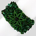 Juliza Malachite, Glass and Crystal Arbor Trance Bracelet (Guatemala)