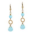 Charming Life 14k Goldfill Blue Chalcedony Quartz Briolette Earrings