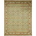 Hand-knotted Kenton Green Oriental Wool Rug (9' x 12')