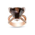 14k Gold Smoky Quartz and 1 1/2ct TDW Diamond Ring (G-H, SI1-SI2)