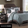 Madison Park Cascade Blue 6-piece Queen-size Duvet Cover Set