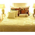 Organic Cotton Virginie Jaune Queen-size Quilt (India)