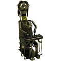 Deluxe Art Deco Pianist Metal Wine Bottle Holder